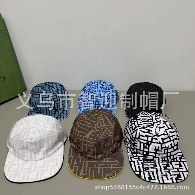 Unbranded Hats Curved-Brim Geometric Monogram-Print Baseball Cap product detail image 1