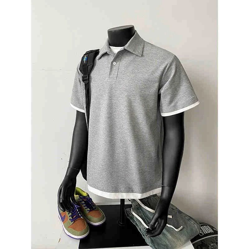 Design Contrast Trim Polo Black Polo Shirt - 26