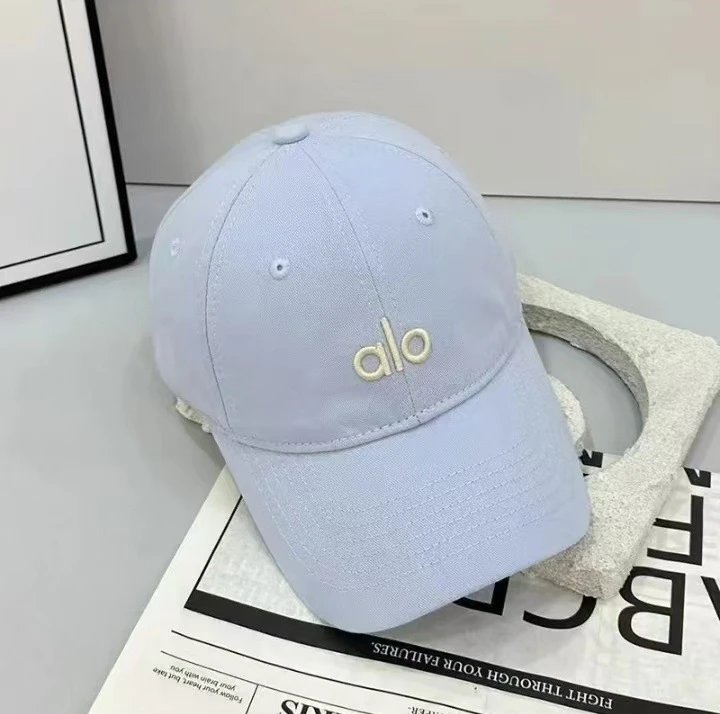 Alo Baseball Cap Light Blue Embroidered Logo Cap - 10
