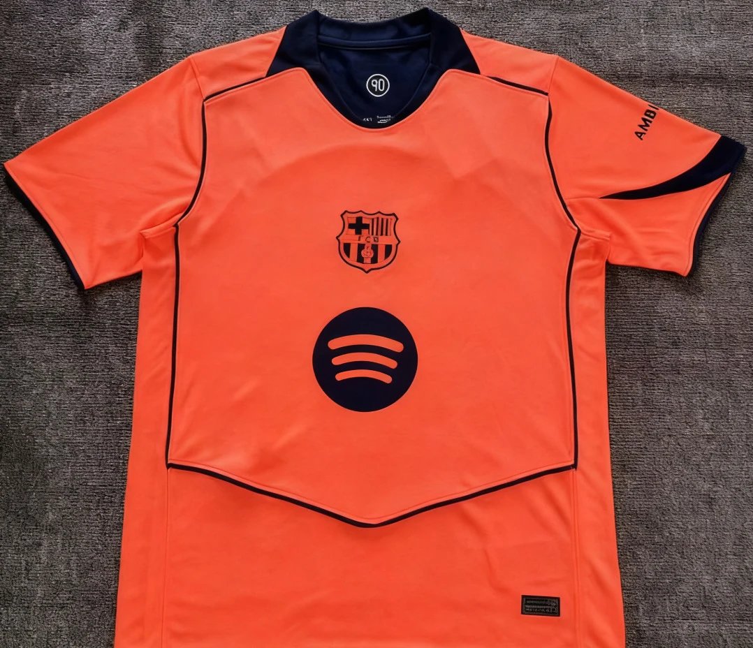 FC Barcelona 2023-24 Away Jersey Beige with Blue Accents Jersey - 3