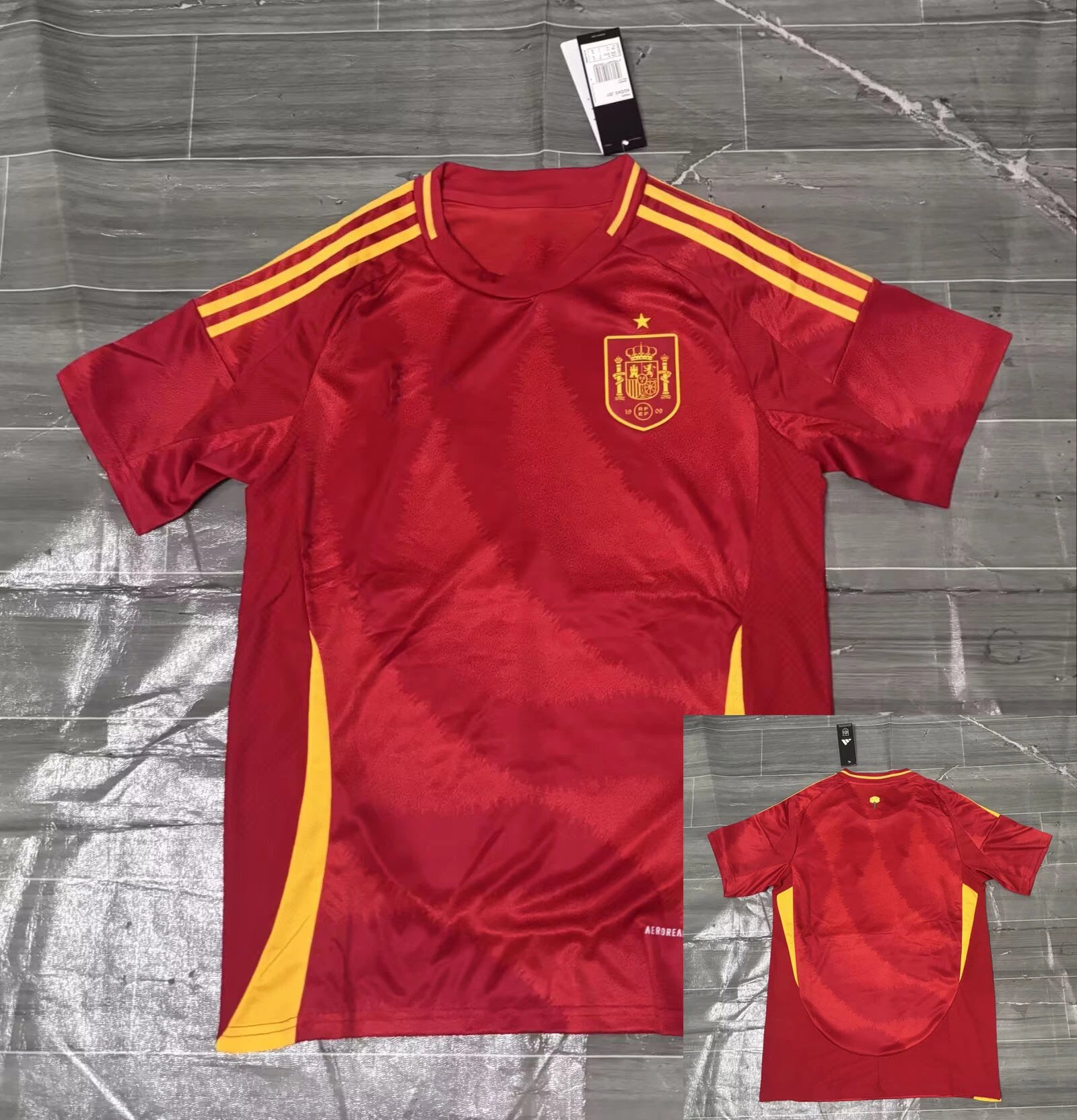 Design Spain National Team Away Jersey Light Blue Patterned Football Jersey - 10
