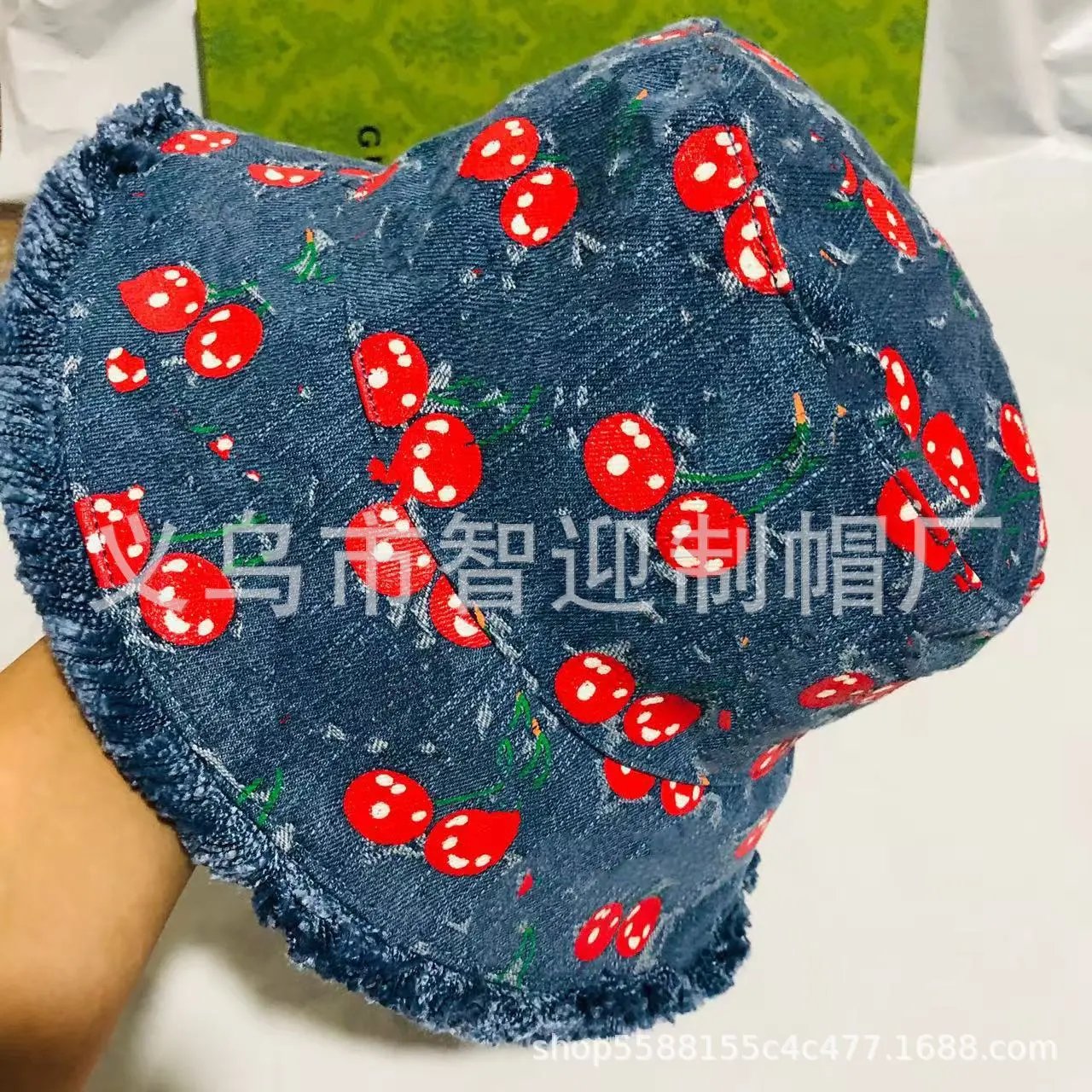 Gucci GG Marmont Bucket Hat Black Denim - 8