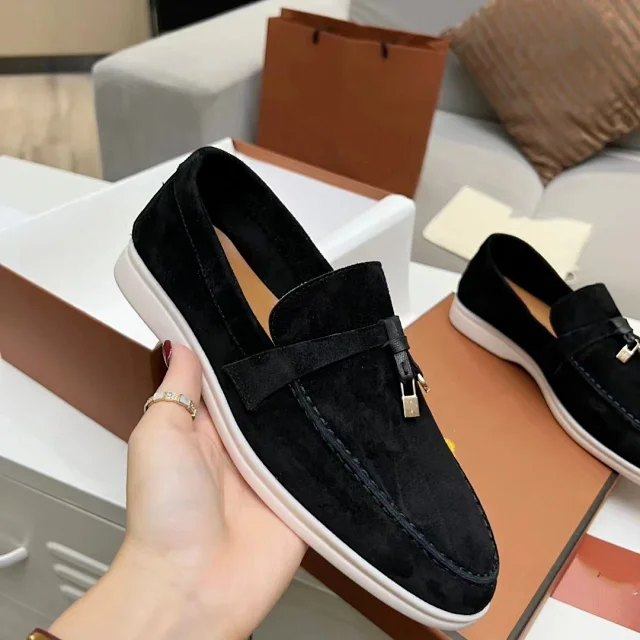 Unbranded Casual Shoes Slip-On Moc-Toe Loafers with Padlock Detail product detail image 1