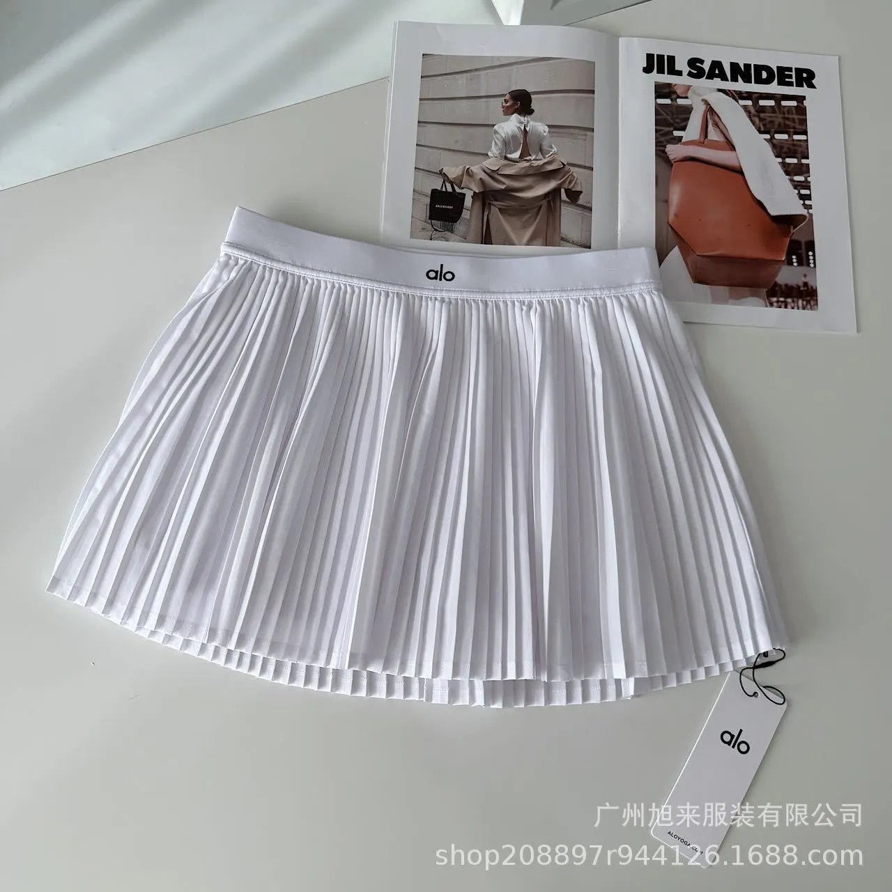 Celine Pleated Mini Skirt White - 4