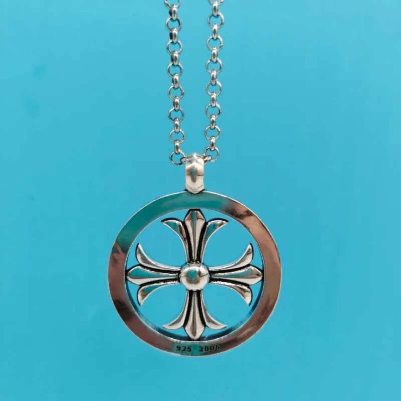 Design Dog Tag Pendant Necklace Silver Black Jewelry - 4