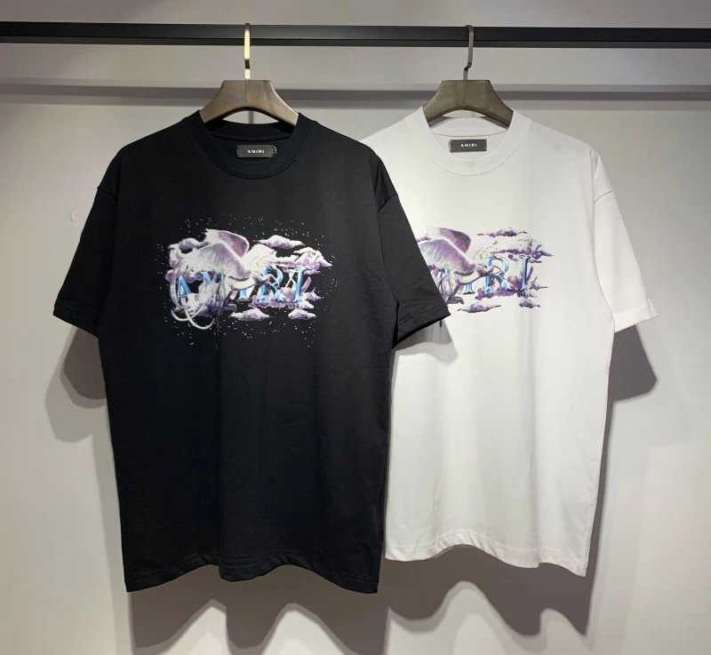 Amiri AMIRI Logo Print Black T-Shirt - 34