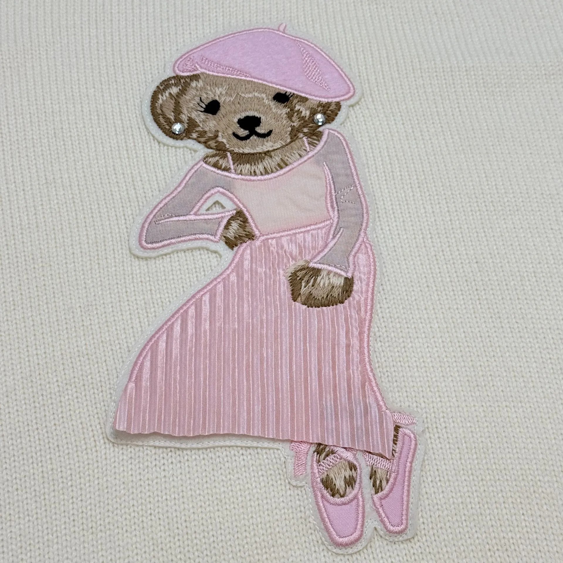 Polo Ralph Lauren Bear Appliqué Sweater Cream - 13