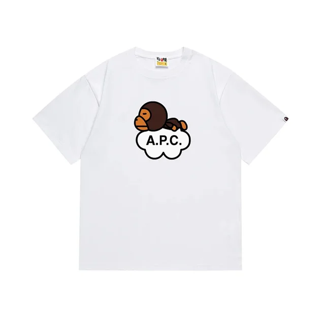 A BATHING APE T-Shirts Head Graphic Short-Sleeve T-Shirt product detail image 13