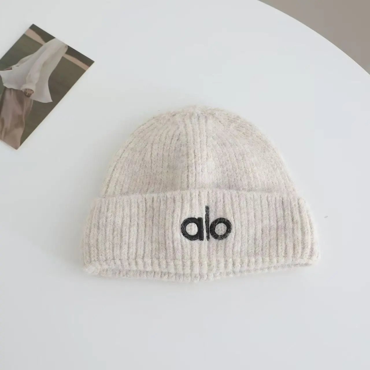 Alo Beanie Red Knit Hat - 9