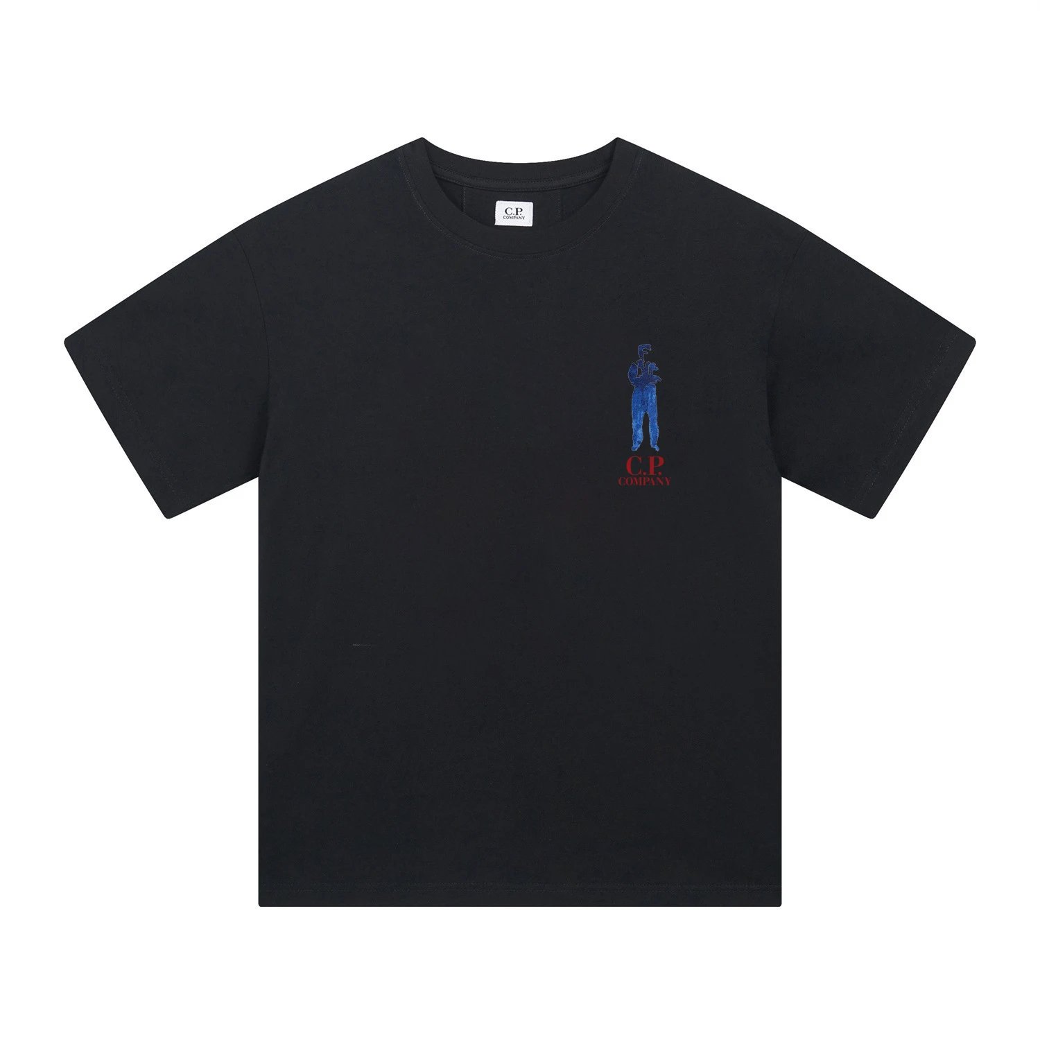 C.P. Company Patch Logo Black T-Shirt - 49