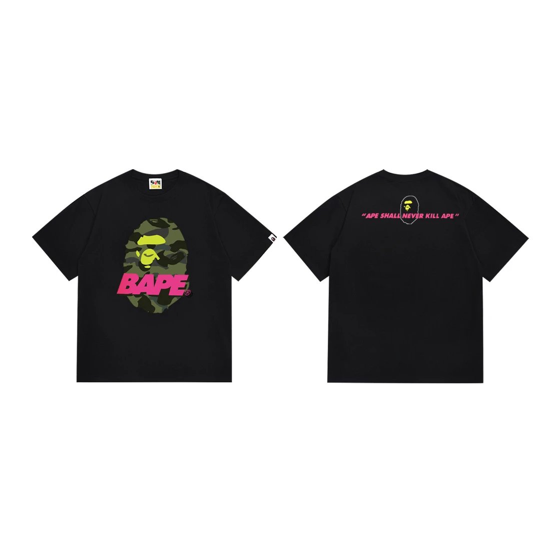 A Bathing Ape Pixel Camo Ape Head White T-Shirt - 37