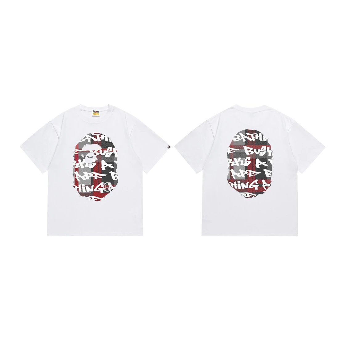 A Bathing Ape Pixel Camo Ape Head White T-Shirt - 9
