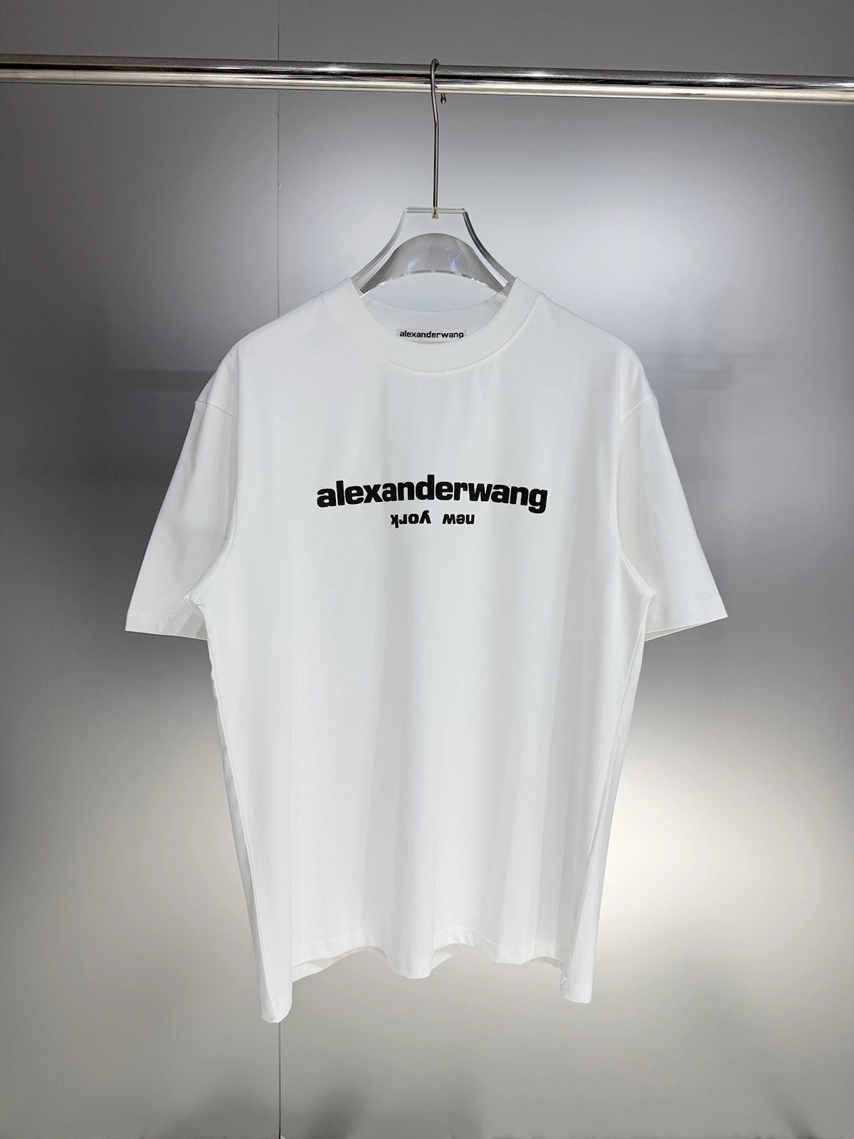 Alexander Wang Wang Logo Embroidered Black T-Shirt - 13