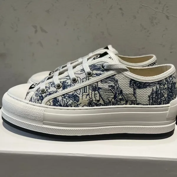 Comme des Garçons Play x Converse Chuck Taylor All Star Low Blue Sketch Print Sneakers Skateboard Shoes - 1