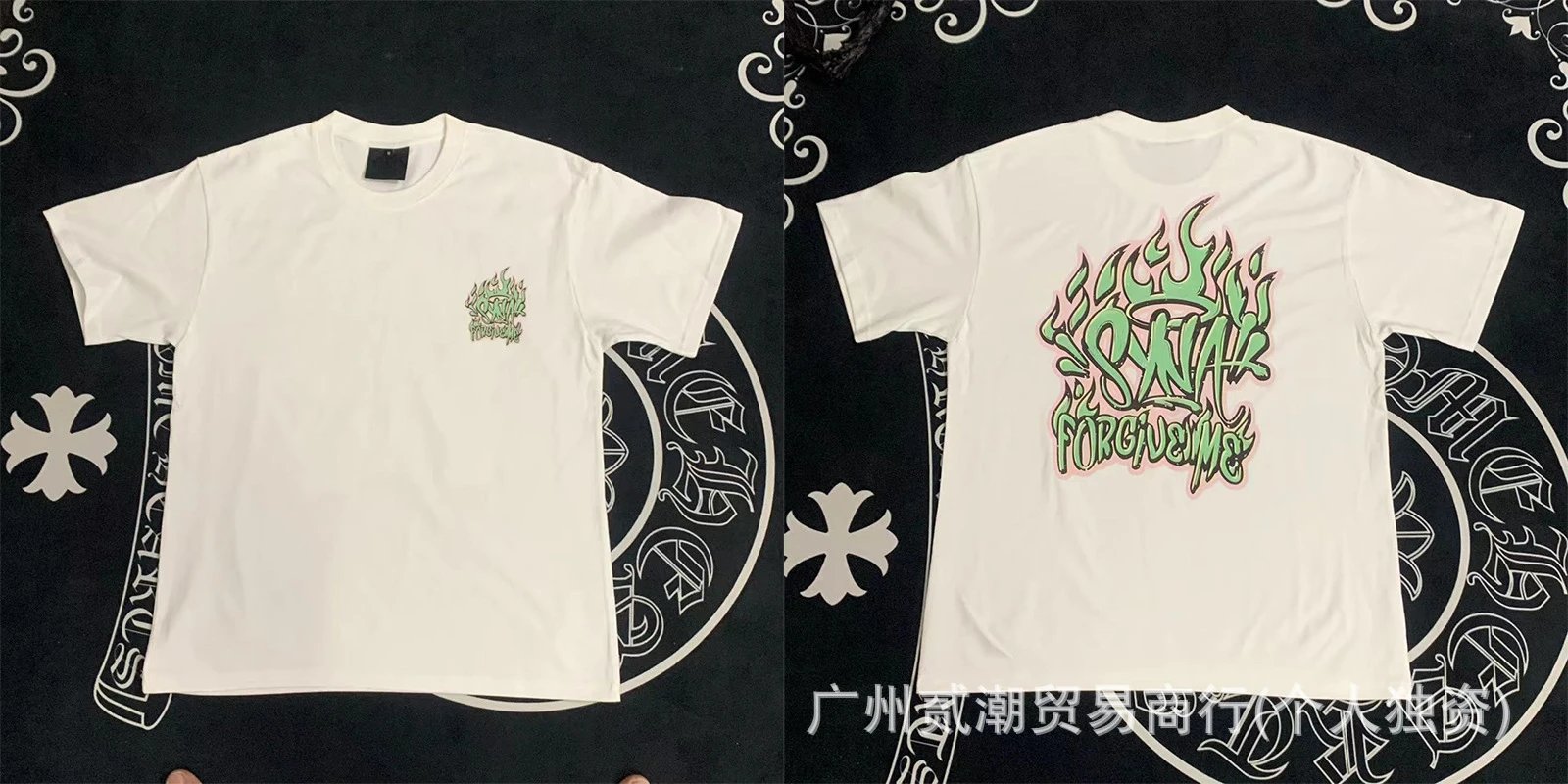 Design Tropical Palm Print Graphic T-Shirt White - 10