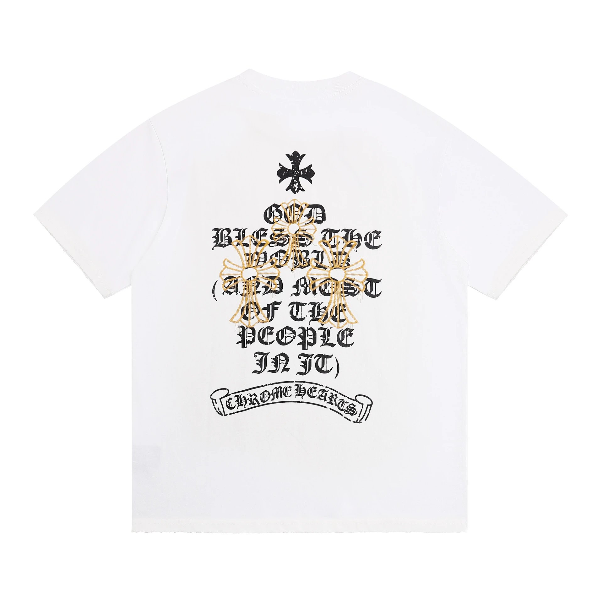 Chrome Hearts Crystal Logo White T-Shirt - 6