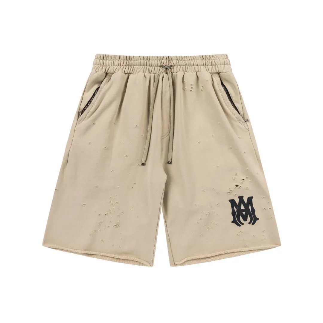 Amiri Logo Embroidered Fleece Shorts Gray - 9