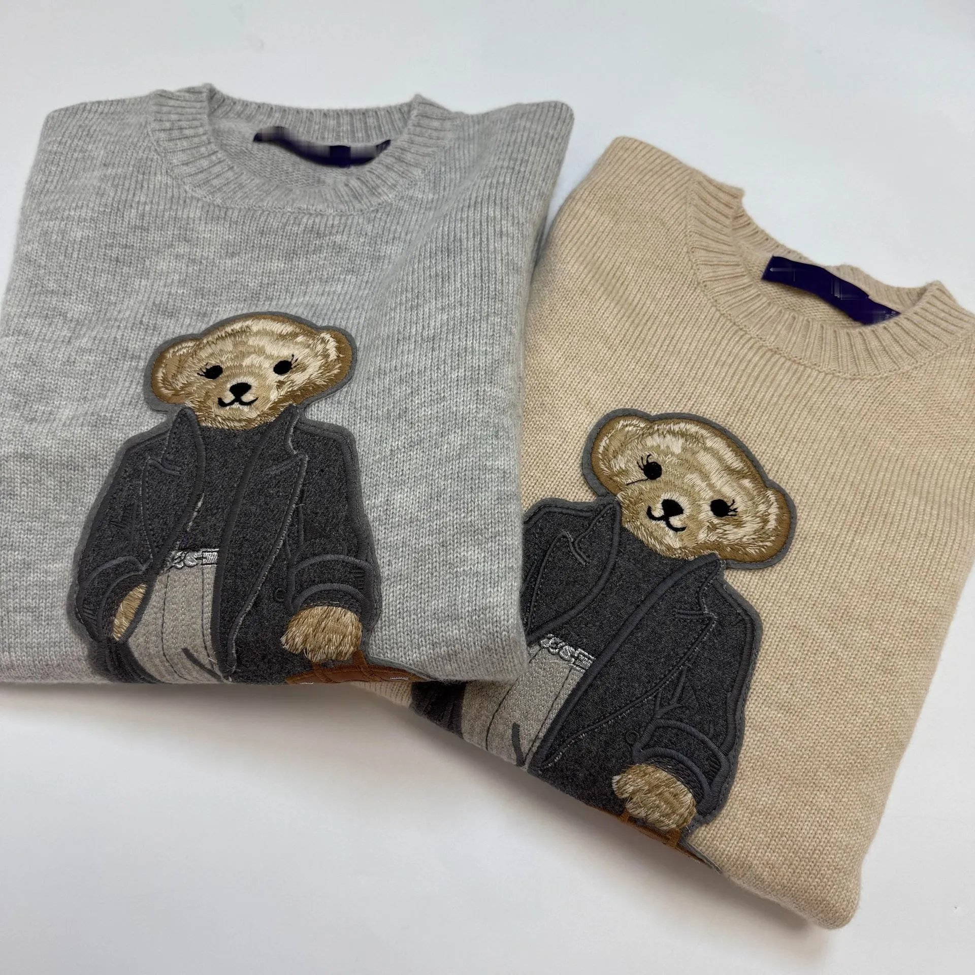 Polo Ralph Lauren Bear Embroidered Gray Sweater - 11