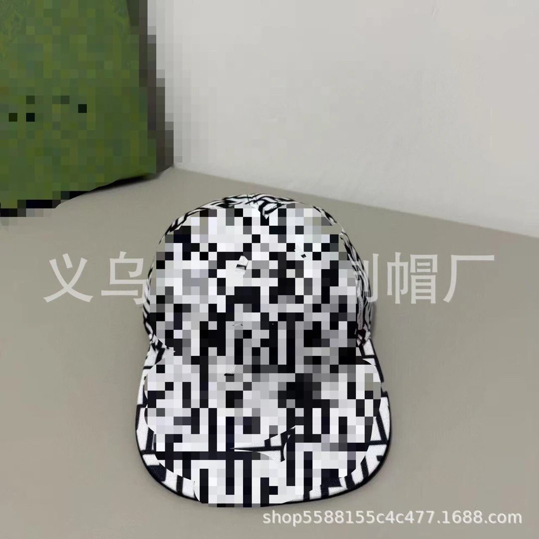 Unbranded Hats Curved-Brim Geometric Monogram-Print Baseball Cap image 2
