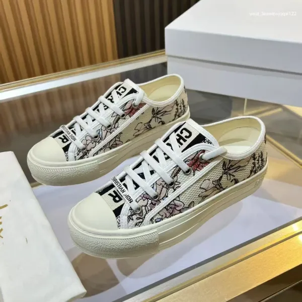 Dior B23 Floral Print Canvas Sneakers - 1