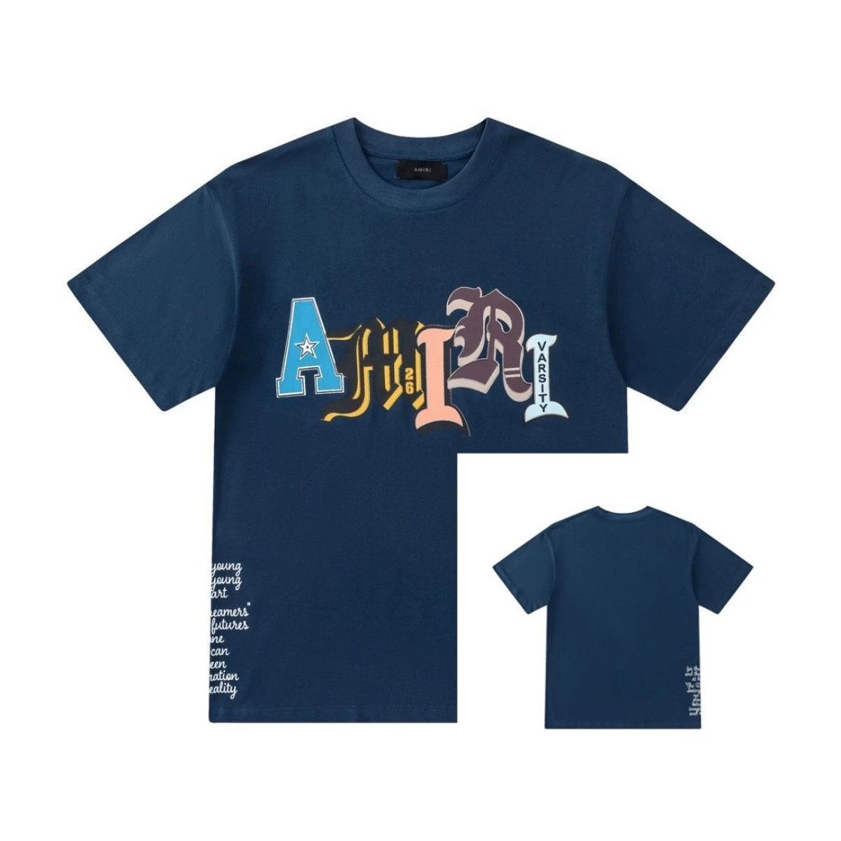 Amiri Horse Print Distressed Black T-Shirt - 10