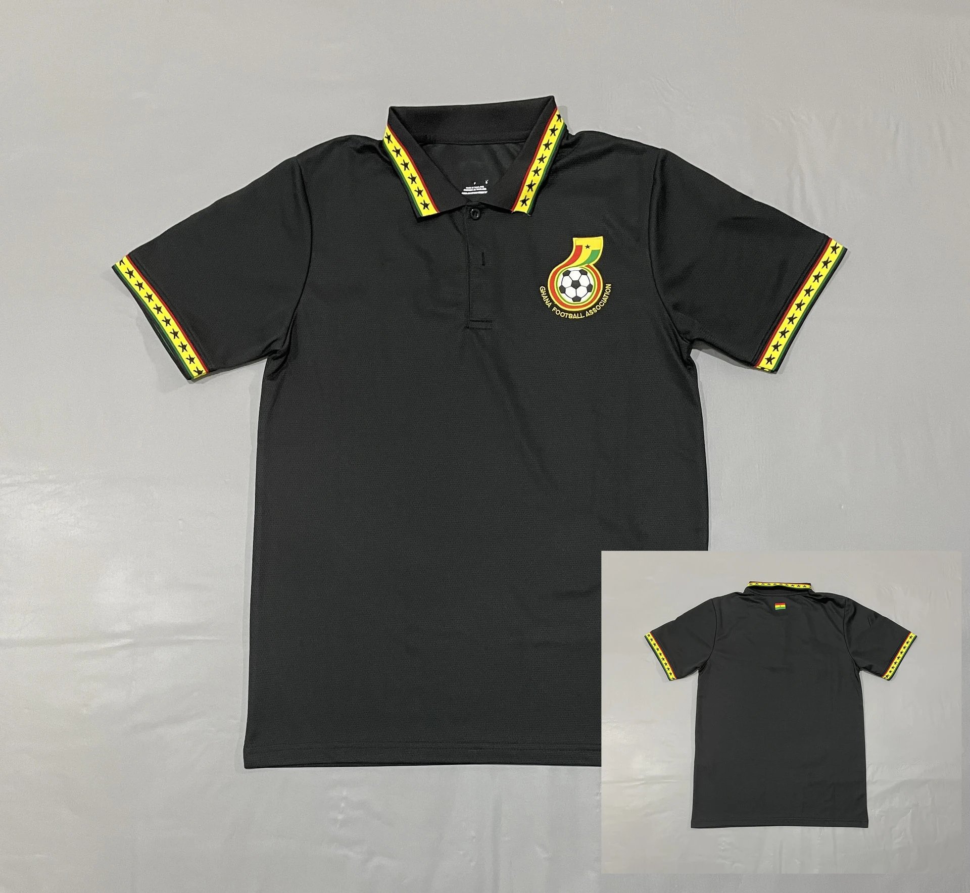 KNVB Netherlands National Team Away Jersey Black / Orange Graphic Polo - 8
