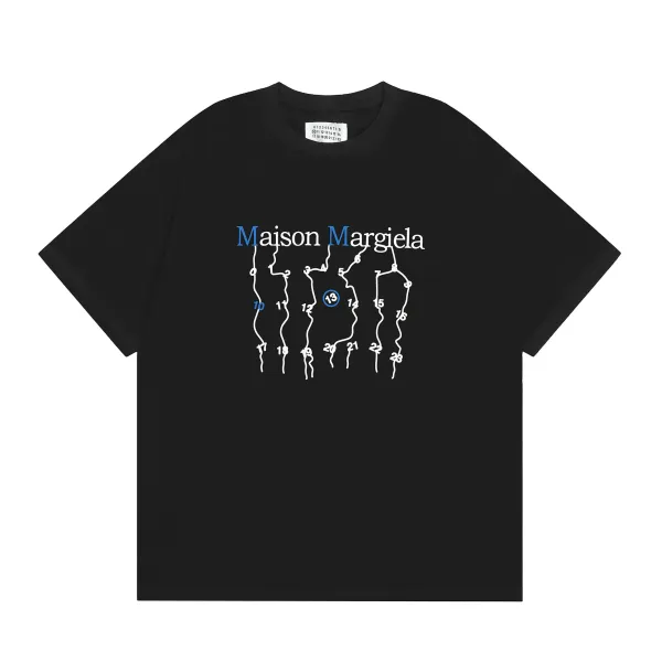 Maison Margiela Numbered Line Black T-Shirt - 1