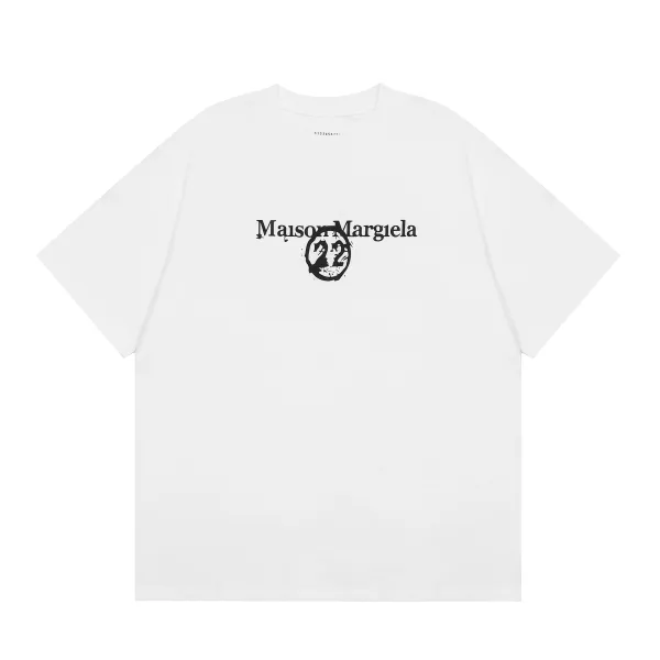 Maison Margiela Logo Print White T-Shirt - 1