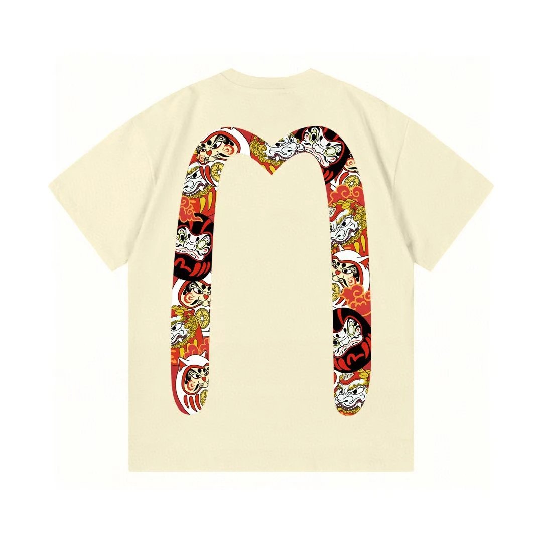 Evisu Daruma Graphic Print Red T-Shirt - 28