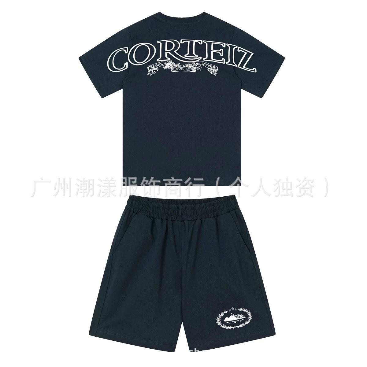 Design Oval Island Graphic Black T-Shirt - 45