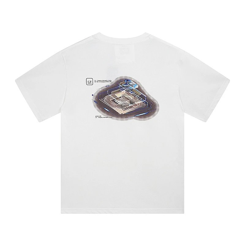 C.P. Company Patch Logo Black T-Shirt - 42