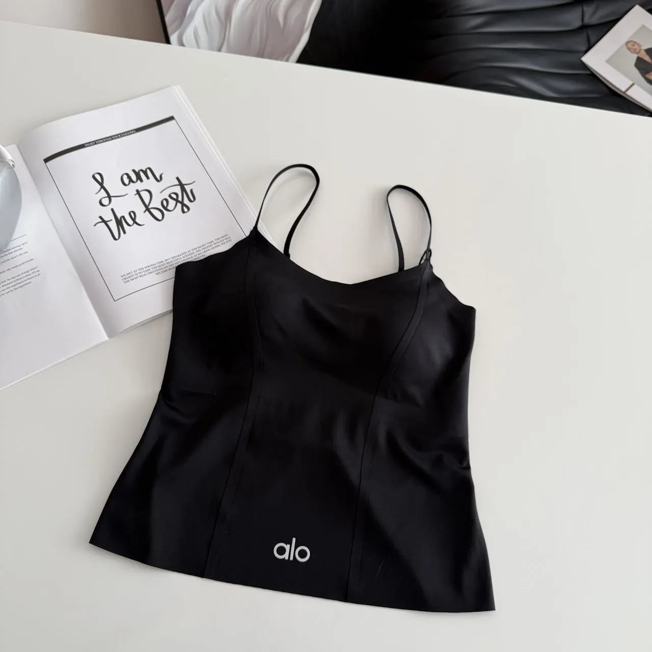 Alo Sculpt Bralette Camel Activewear Top - 5