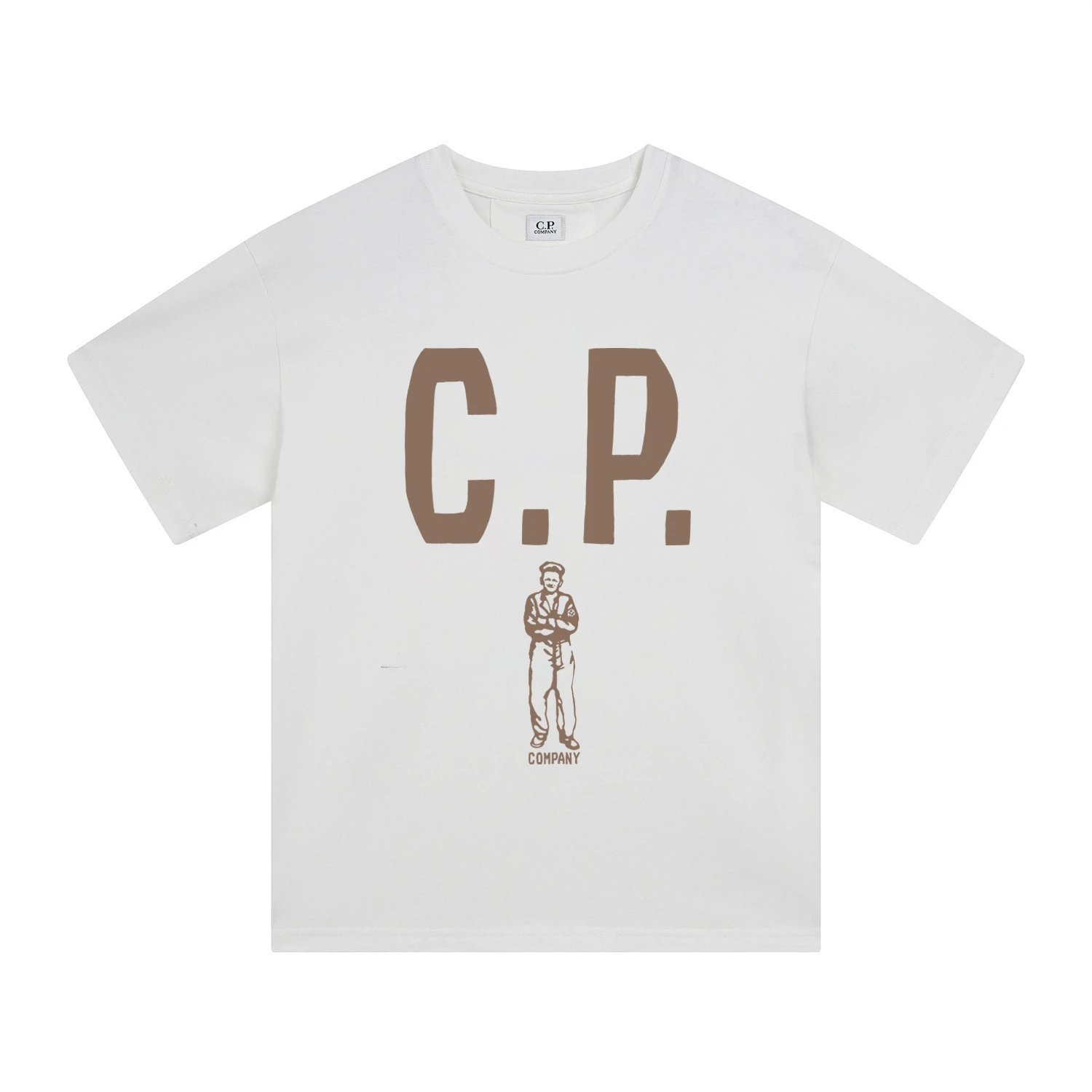 C.P. Company Patch Logo Black T-Shirt - 46