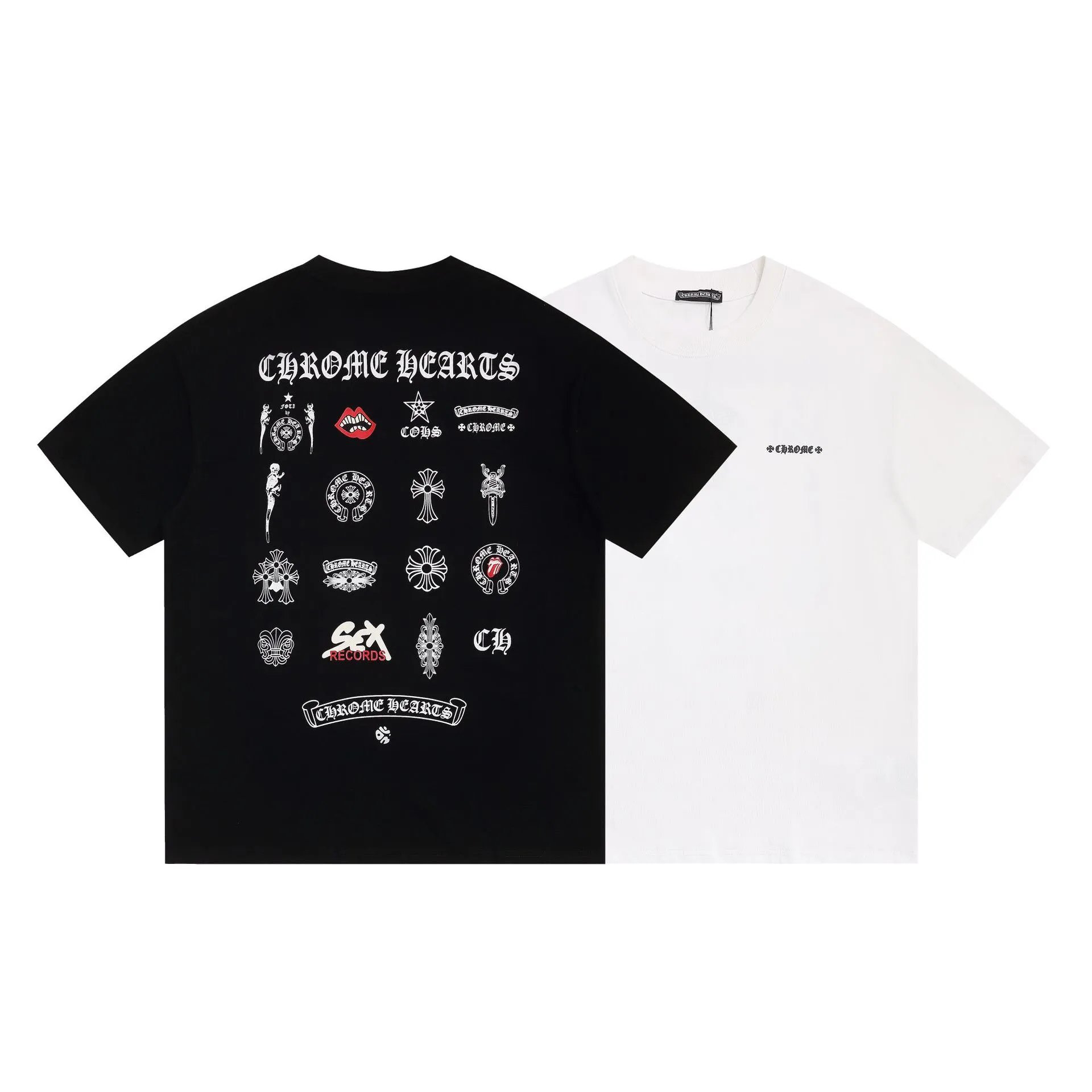 Chrome Hearts Crystal Logo White T-Shirt - 22