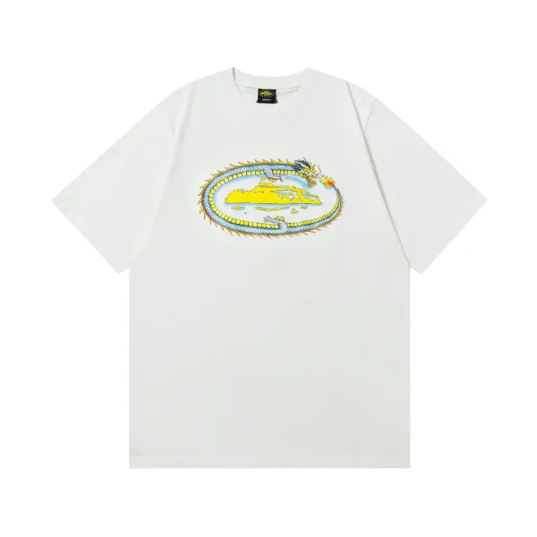 Design Dragon Island Graphic T-Shirt White - 1
