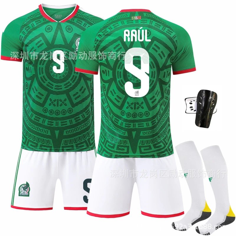 Design Mexico National Team 2022 Home Jersey Green White Red Soccer Kit Jersey - 7