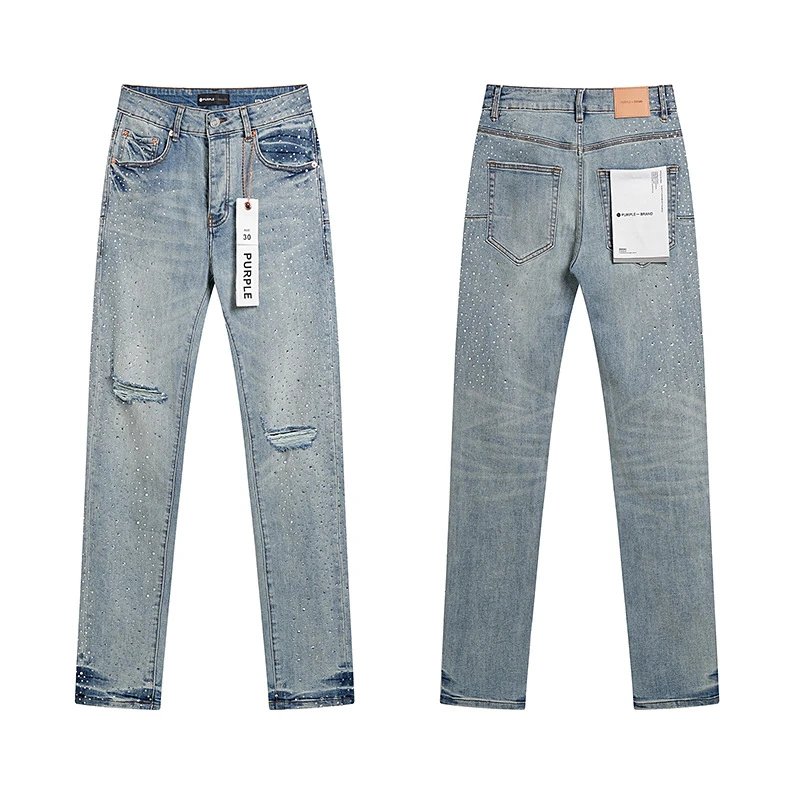 Purple Brand Distressed Flare Jeans Light Wash - 10