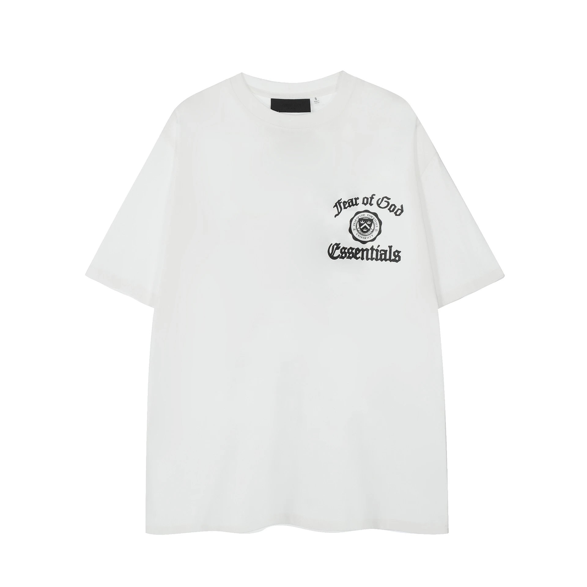 Fear of God Essentials Black College Print T-Shirt - 10
