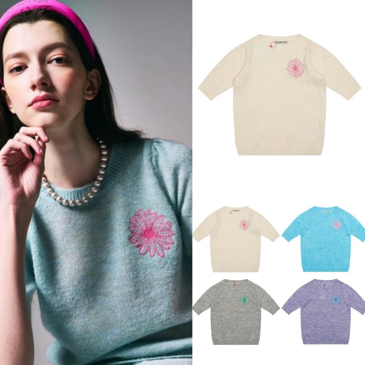 Floral Embroidered K