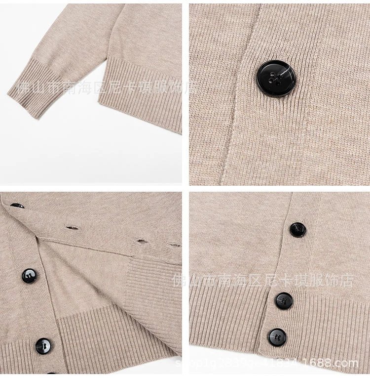 Comme des Garçons Play Heart Embroidery Gray V-Neck Cardigan - 5