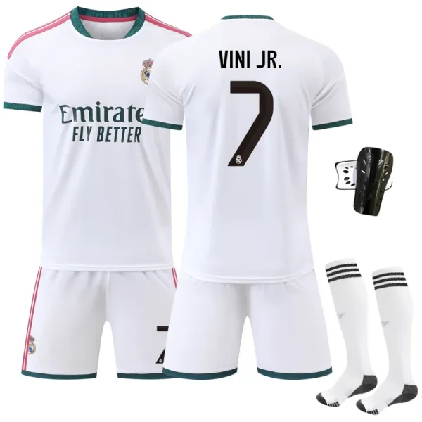 Real Madrid Bellingham #5 Home Jersey Set White - 10