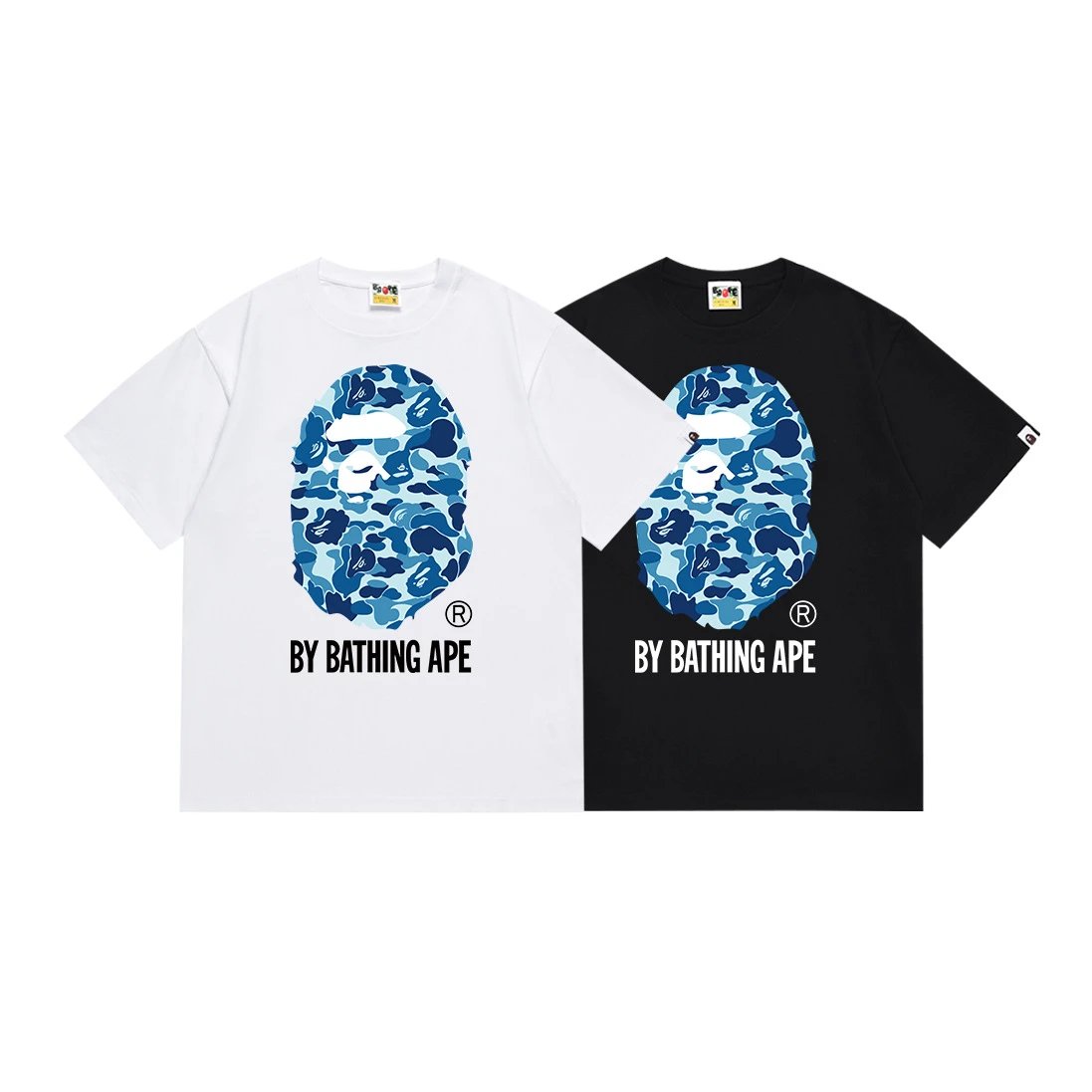 A Bathing Ape Pixel Camo Ape Head White T-Shirt - 5