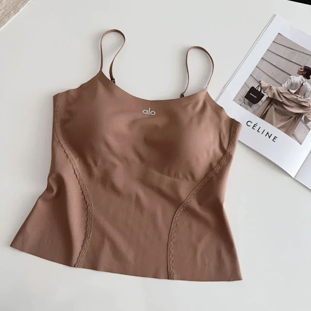 Alo Underwear Lace-Trim Camisole with Padded Cups product detail image 3