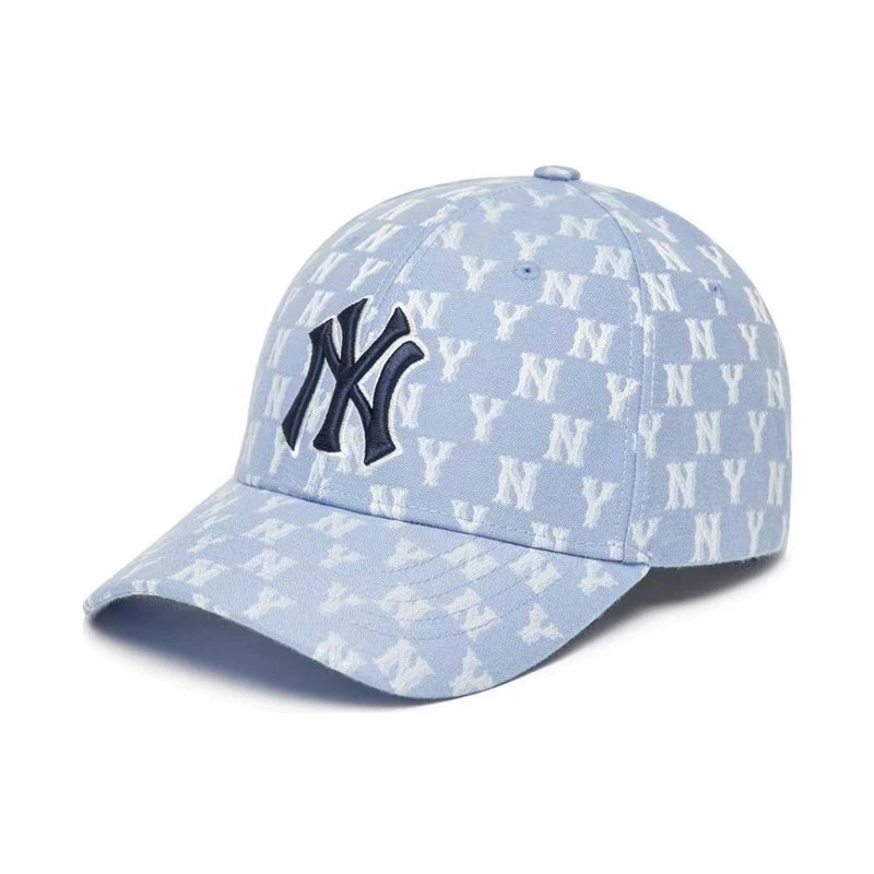 MLB Hats Adjustable curved-brim baseball cap with embroidered New York Yankees logo — Full Blue Winning Bid NY