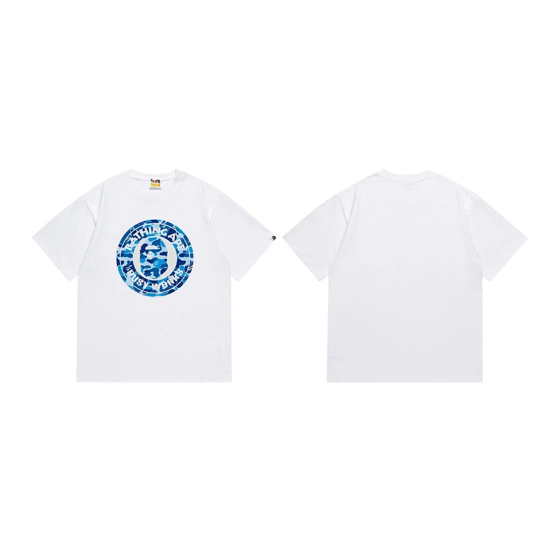 A Bathing Ape Pixel Camo Ape Head White T-Shirt - 12