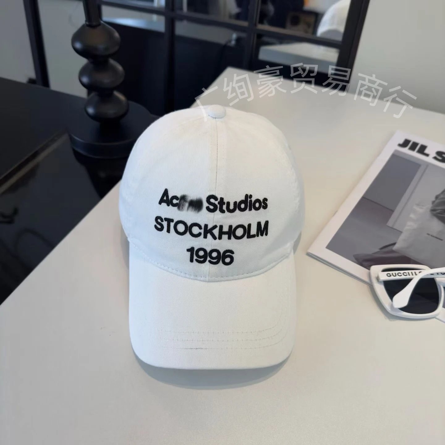 Acne Studios Stockholm 1996 Embroidered Baseball Cap Gray - 7
