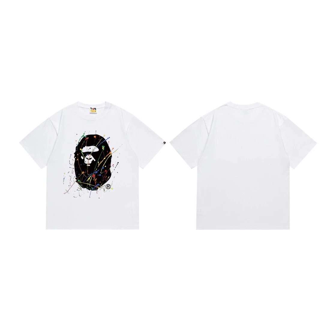A Bathing Ape Pixel Camo Ape Head White T-Shirt - 18