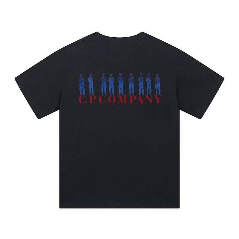 C.P. Company Patch Logo Black T-Shirt - 50