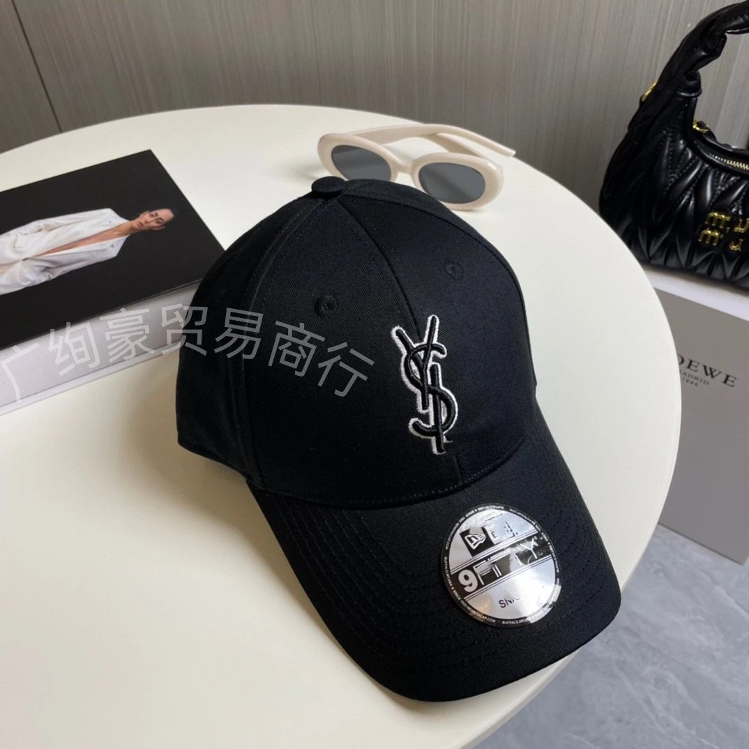 Saint Laurent YSL Monogram Baseball Cap Khaki - 5