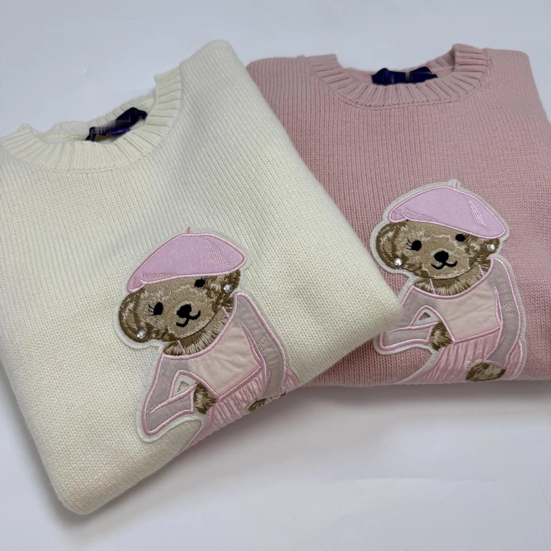 Polo Ralph Lauren Bear Appliqué Sweater Cream - 8
